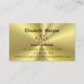 Elegant gouden lotusbloemyoga visitekaartje (Achterkant)