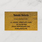 Elegant gouden lotusbloemyoga visitekaartje (Achterkant)