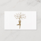 Elegant gouden lotusbloemyoga visitekaartje (Voorkant)