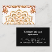 Elegant gouden lotusbloemyoga visitekaartje (Voorkant / Achterkant)