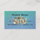 Elegant gouden lotusbloemyoga visitekaartje (Achterkant)