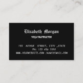 Elegant gouden lotusbloemyoga visitekaartje (Achterkant)