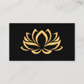 Elegant gouden lotusbloemyoga visitekaartje (Voorkant)