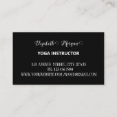 Elegant gouden lotusbloemyoga visitekaartje (Achterkant)