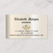 Elegant gouden lotusbloemyoga visitekaartje (Achterkant)