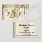 Elegant gouden lotusbloemyoga visitekaartje (Voorkant / Achterkant)