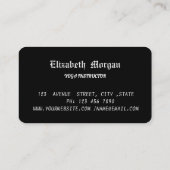 Elegant gouden lotusbloemyoga visitekaartje (Achterkant)