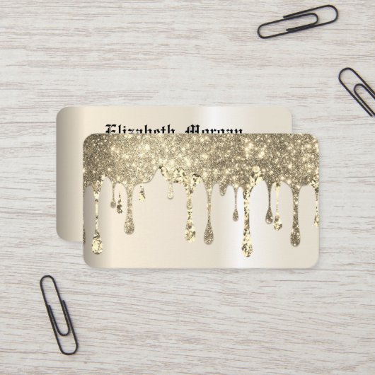 Elegant gouden lotusbloemyoga visitekaartje (Voorkant / Achterkant in situ)