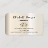 Elegant gouden lotusbloemyoga visitekaartje (Achterkant)