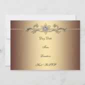 Elegant gouden luipaard 40e verjaardagsfeest kaart (Achterkant)