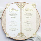 Elegant gouden luxe bruiloft menu
