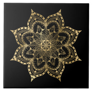 elegant gouden mandala decor keramische tegels  tegeltje