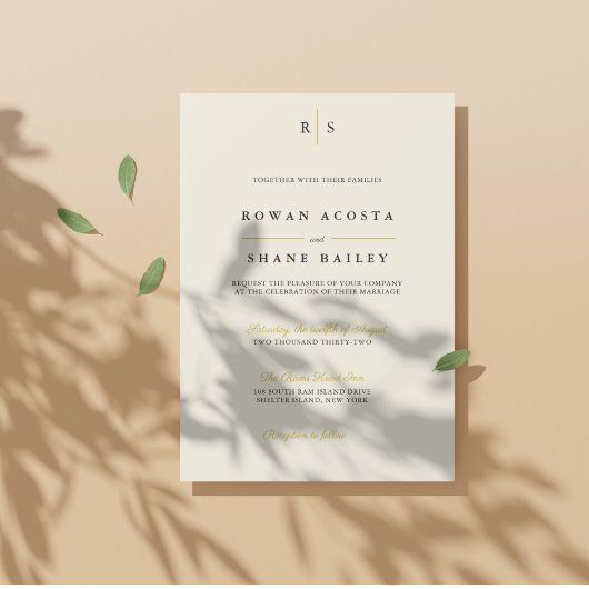 Elegant gouden Marfil old money klassiek Kaart