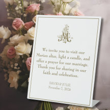 Elegant Gouden Maria Bidaltaren Katholieke Huwelij