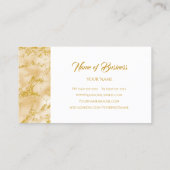 Elegant Gouden Marmer met Faux Gold Glitter Visitekaartje (Achterkant)