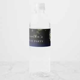 Elegant Gouden Maskerade Feest Fles Etiket