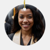 Elegant Gouden MBA Afstuderen Foto Kerst Keramisch Ornament (Achterkant)