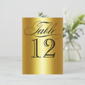 Elegant gouden metalen tafelnummer Glam Bling (Staand voorkant)