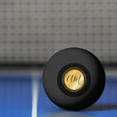 Elegant gouden metallische feestelijke initialen pingpongbal (Net)