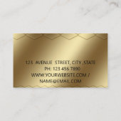 Elegant gouden modern visitekaartje (Achterkant)