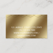 Elegant gouden modern visitekaartje (Achterkant)