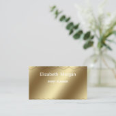 Elegant gouden modern visitekaartje (Staand voorkant)