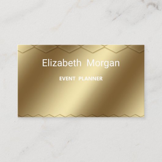 Elegant gouden modern visitekaartje (Voorkant)