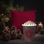 Elegant gouden monogram afgespeeld kerstvakantie papieren bekers