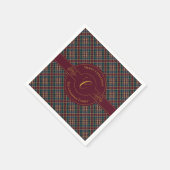 Elegant gouden monogram afgespeeld kerstvakantie servet (Hoek)