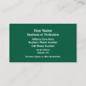 Elegant gouden monogram en kalligrafie visitekaartje (Achterkant)