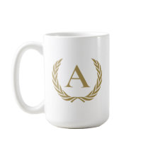 Elegant gouden monogram en krans