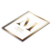 Elegant gouden monogram ingelijst | Wit Notitieboek (Linkerzijde)
