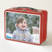 Elegant gouden monogram meisjes jongens Kinder fot (Voorkant)