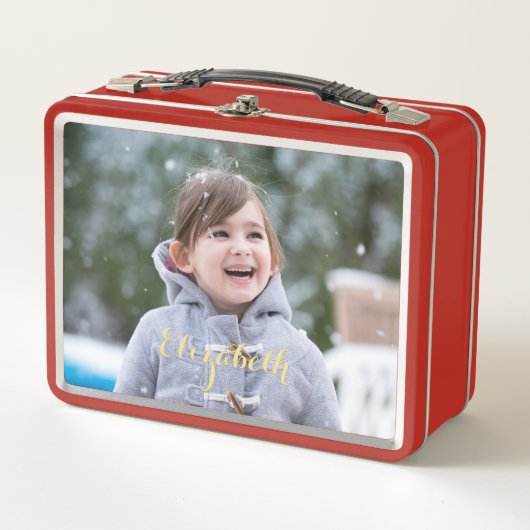 Elegant gouden monogram meisjes jongens Kinder fot (Voorkant)