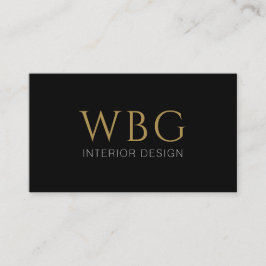 Elegant gouden monogram minimalistisch professione visitekaartje