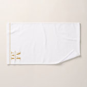 Elegant gouden monogram naam wit bad handdoek (Handdoek)
