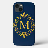 Elegant gouden monogram ontwerp Case-Mate iPhone case (Achterkant)