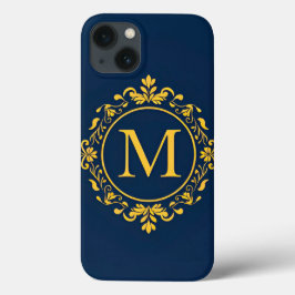 Elegant gouden monogram ontwerp Case-Mate iPhone case