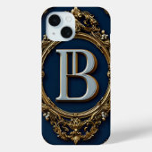 Elegant gouden monogram ontwerp Case-Mate iPhone case (Achterkant)