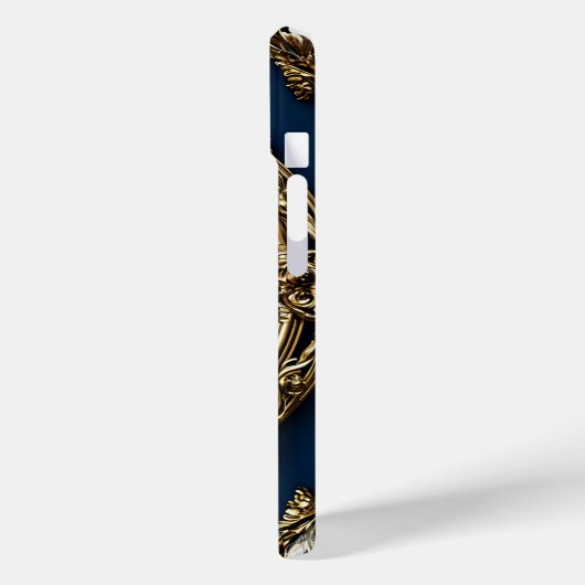 Elegant gouden monogram ontwerp Case-Mate iPhone case (Achterkant / Links)