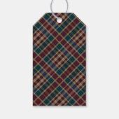 Elegant gouden monogram Plaid - Cranberry Blue Bla Cadeaulabel (Achterkant)