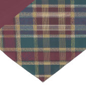 Elegant gouden monogram Plaid - Cranberry Blue Bla Lange Tafelloper (Hoek)
