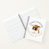 Elegant Gouden Monogram Universiteit Afstuderen Notitieboek (Binnen)