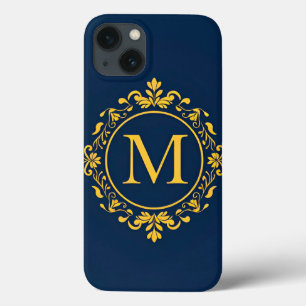 Elegant gouden monogramontwerp Case-Mate iPhone case