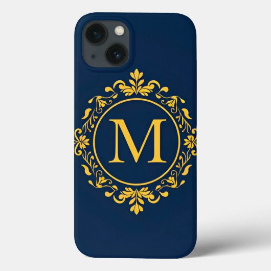 Elegant Gouden Monogramontwerp Case-Mate iPhone Case (Achterkant)