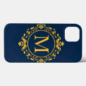 Elegant Gouden Monogramontwerp Case-Mate iPhone Case (Achterkant (horizontaal))