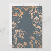 Elegant gouden moslimbruiloft Uitnodigingen (Achterkant)