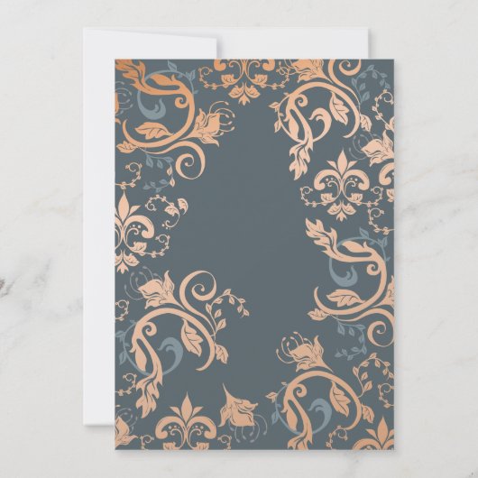 Elegant gouden moslimbruiloft Uitnodigingen (Achterkant)