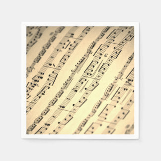 Elegant gouden muziekpapier servet