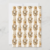 Elegant gouden notenkraker kerstfeest kaart (Achterkant)